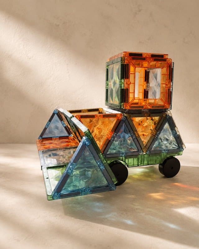 A magnetic tile excavator presented in a clean studio scene